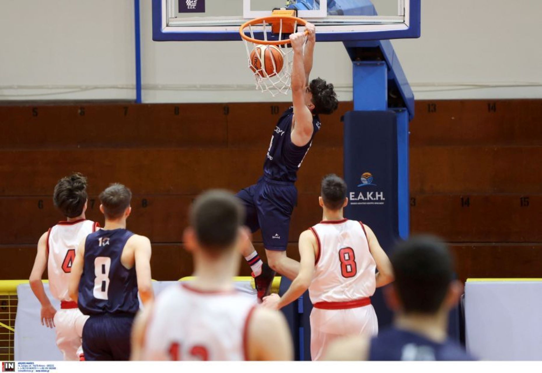 GSU new signee George Ioannidis dunking in his Mandoulides High School game in Greece, 2022 graduation year. He attended Elmhurst College (IL) in 2022-2023 and did not play.