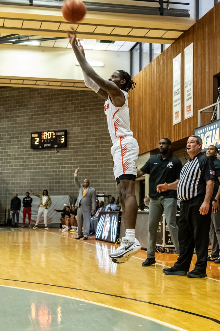 (1) Lashaun Gist had the game-winning three-pointer with 1.6 seconds remaining to beat St. Xavier 73-72 Saturday in the GSU ARC.
