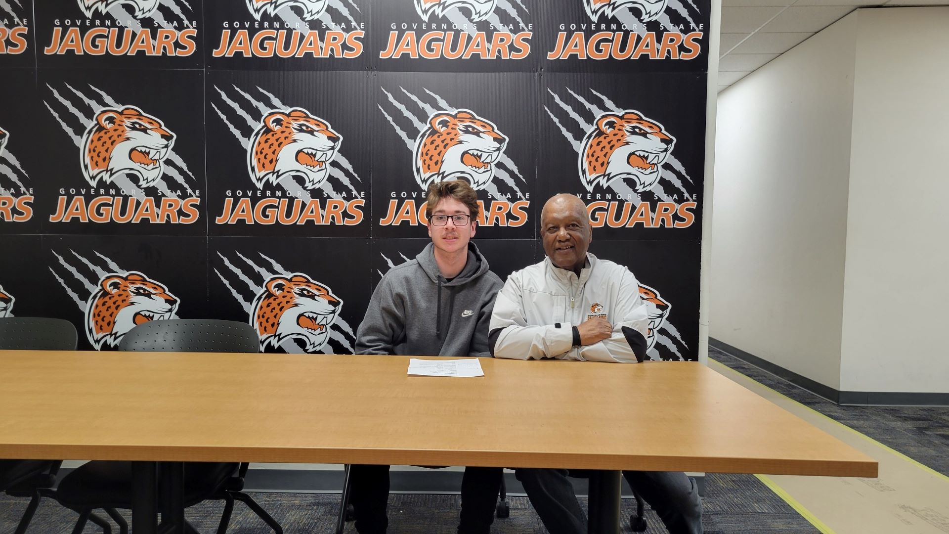 GSU Men's Golf Signee Trevor Stout with Jaguars Head Golf Coach Fred Hawkins.