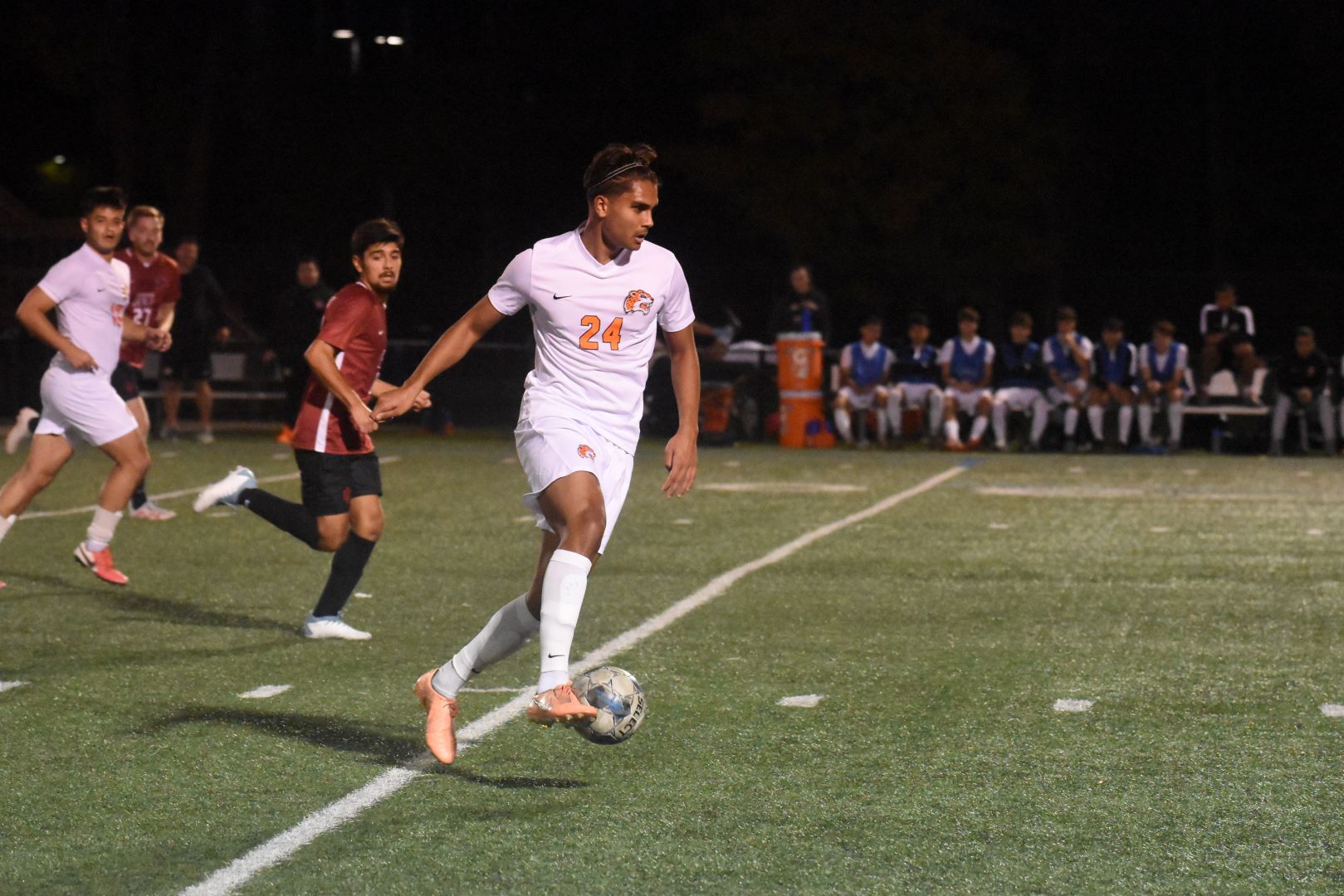 (24) Simon Blaesdahl leads the Jaguars this season with 10 goals, 29 shots on goal and three game-winning goals in 2023.