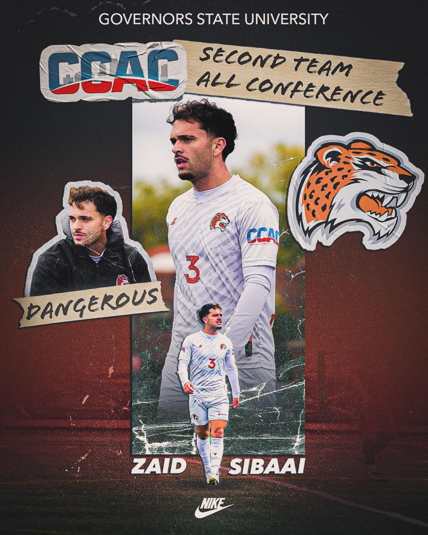 GovState Zaid Sibaai Defender (Senior- Wichita State, KS) Earns Second Team All-CCAC Selection