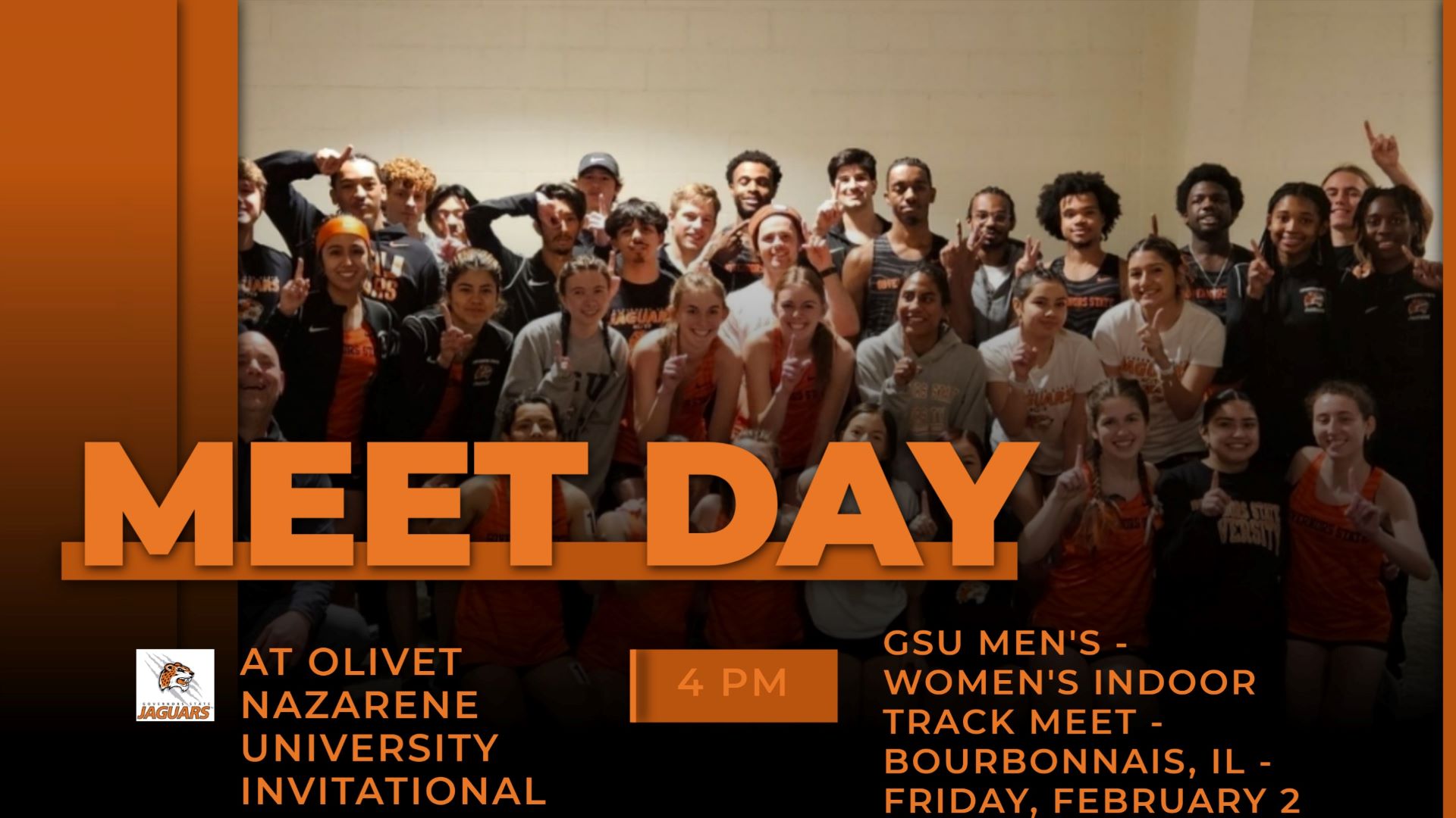 GSU INDOOR TRACK TEAMS AT OLIVET NAZARENE WALTER CRAMER INVITATIONAL FEBRUARY 2