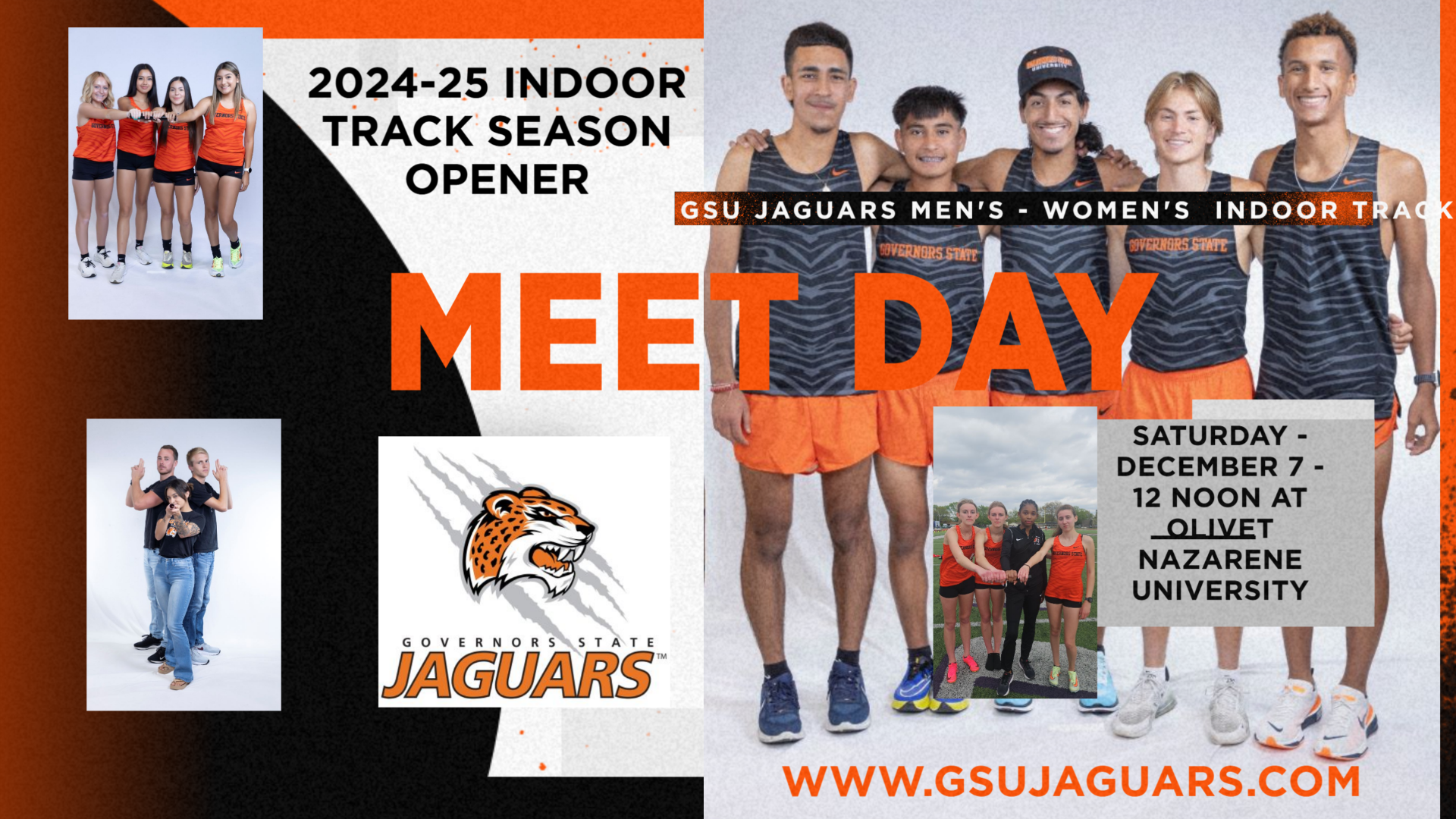 2024-25 Indoor Track Season Opener at Olivet Nazarene University, Saturday, Dec. 7, 12 Noon.
