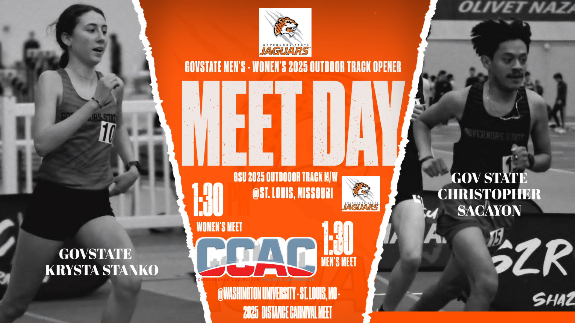 Men's - Women's Outdoor Track Season Opener March 28 in St. Louis at the Distance Carnival Meet