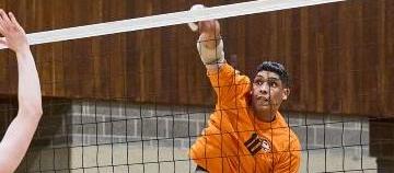 (10) Pedro Castillo led GSU with 12 kills in first-ever home match against Trinity Christian College in the ARC.