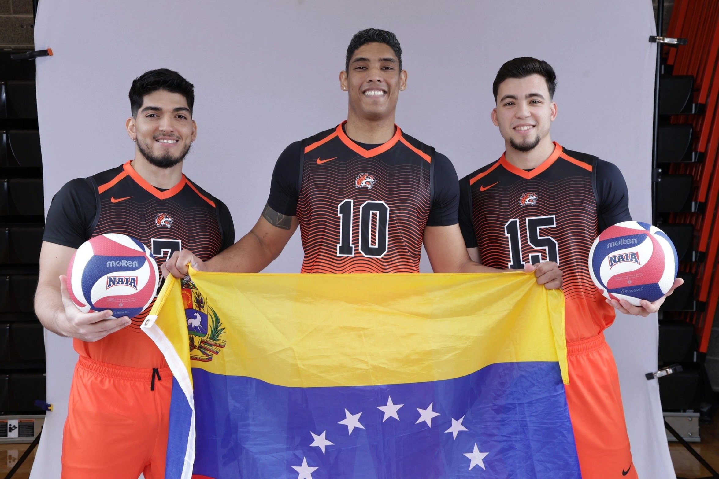 (7) Daniel Lopez, (10) Pedro Castillo, (15) Diego Antunez, GSU's top three kill leaders in 2025.
