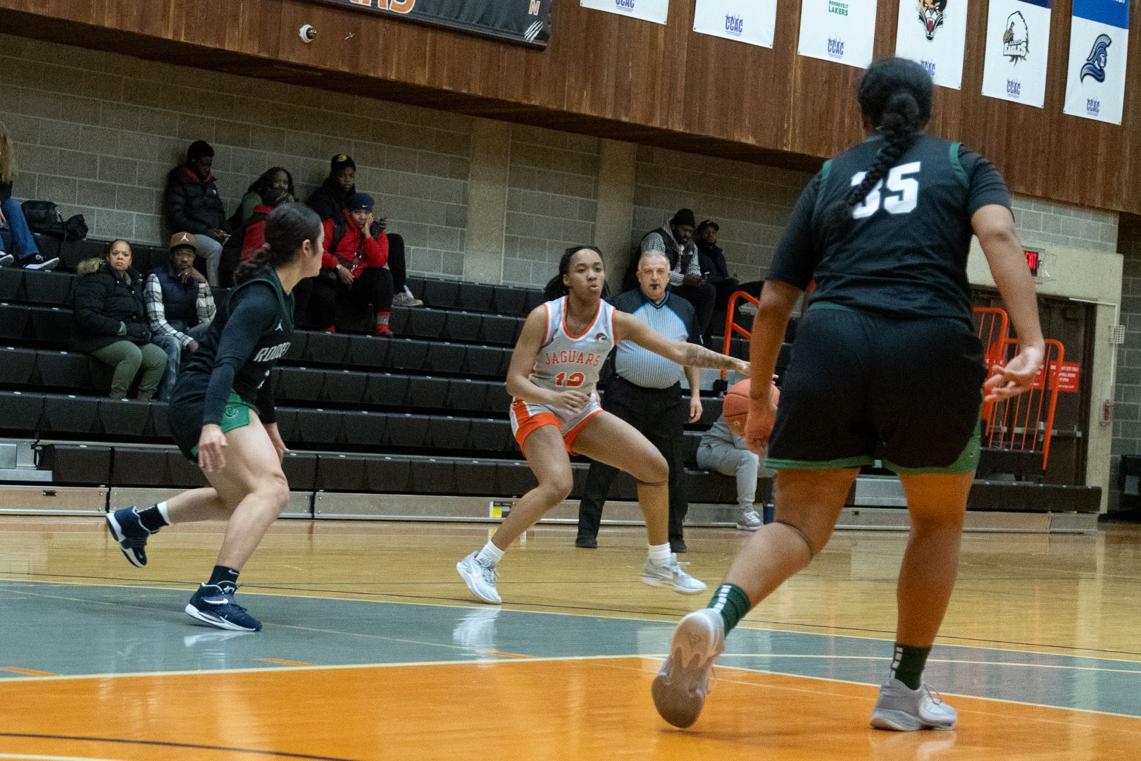 (12) Kendall Winston hit 7 three-pointers Saturday vs. Calumet St. Joseph at the GSU Arc.