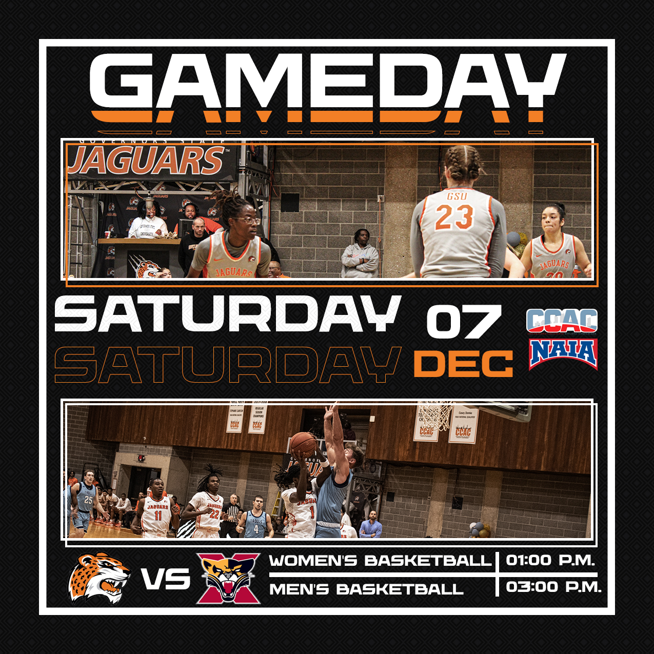 Jaguars Edged 83-81 in OT at St. Xavier Saturday  - GovState at D2 University of Indianapolis Wednesday December 11, 6PM CST