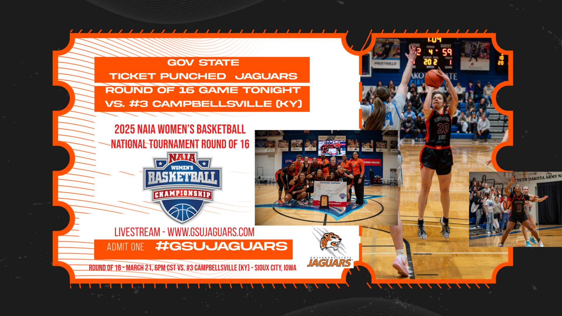 NAIA National Tournament Round of 16 Game Tonight!