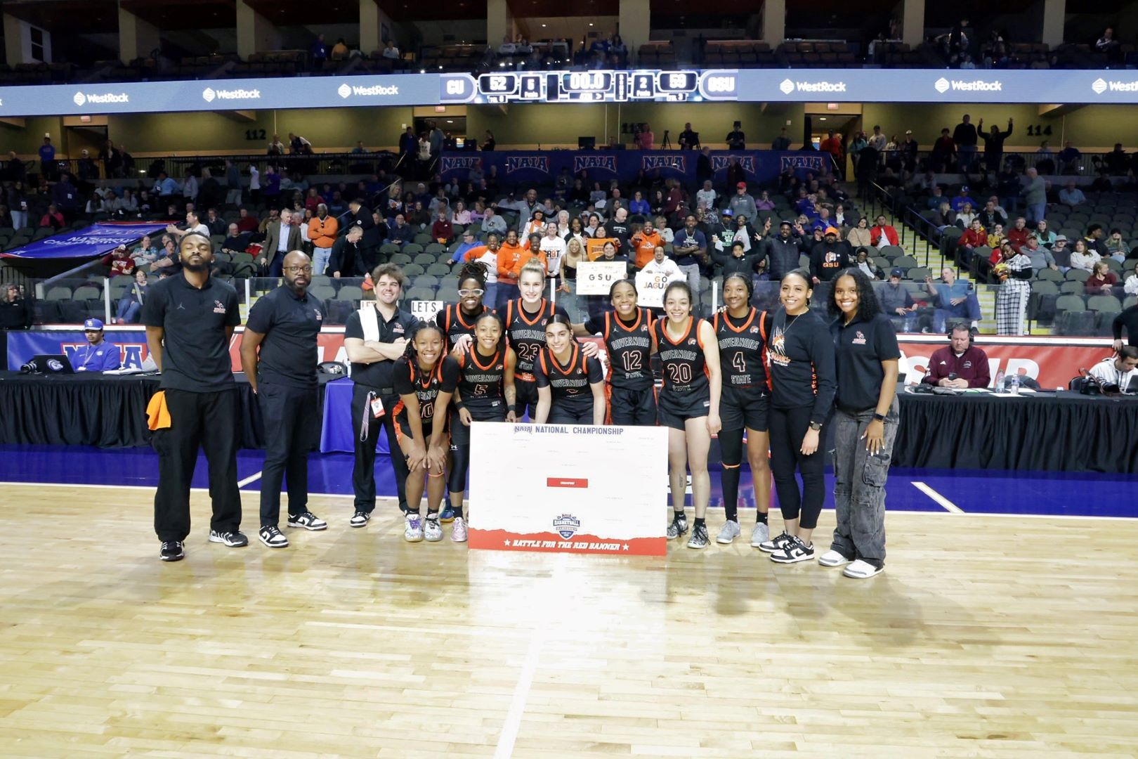 Jaguar Nation in Iowa! To Final 8! 
-Photo by Ven Sherrod-