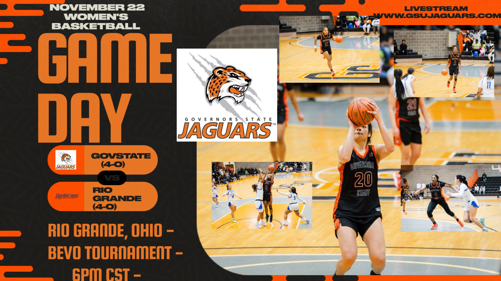 Jaguars (4-1) Lose to #10 Rio Grande 88-71 Friday Night - Play St. Mary of the Woods (IN) at 12 CST Sat