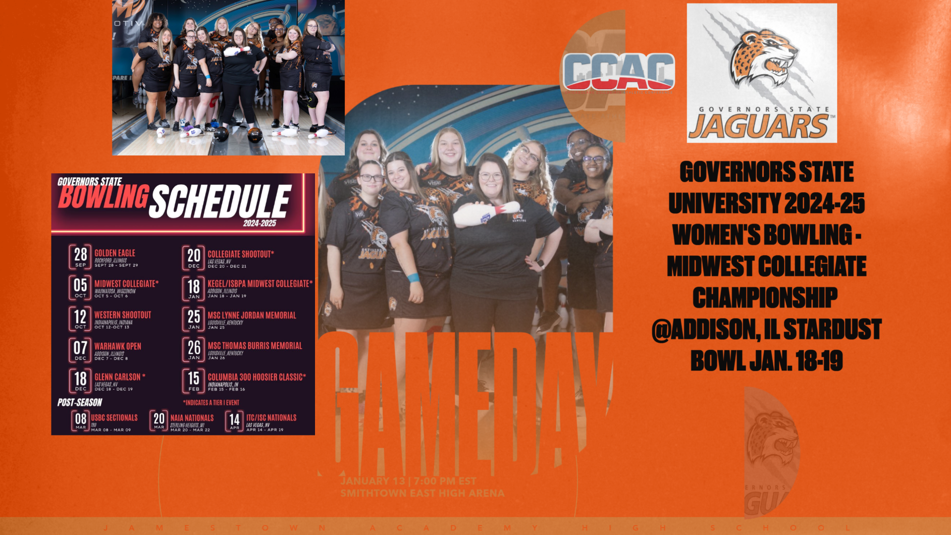 GSU Women's Bowling First Competition of the Winter Semester Jan. 18-19 at Stardust Bowl, Addison, IL.
