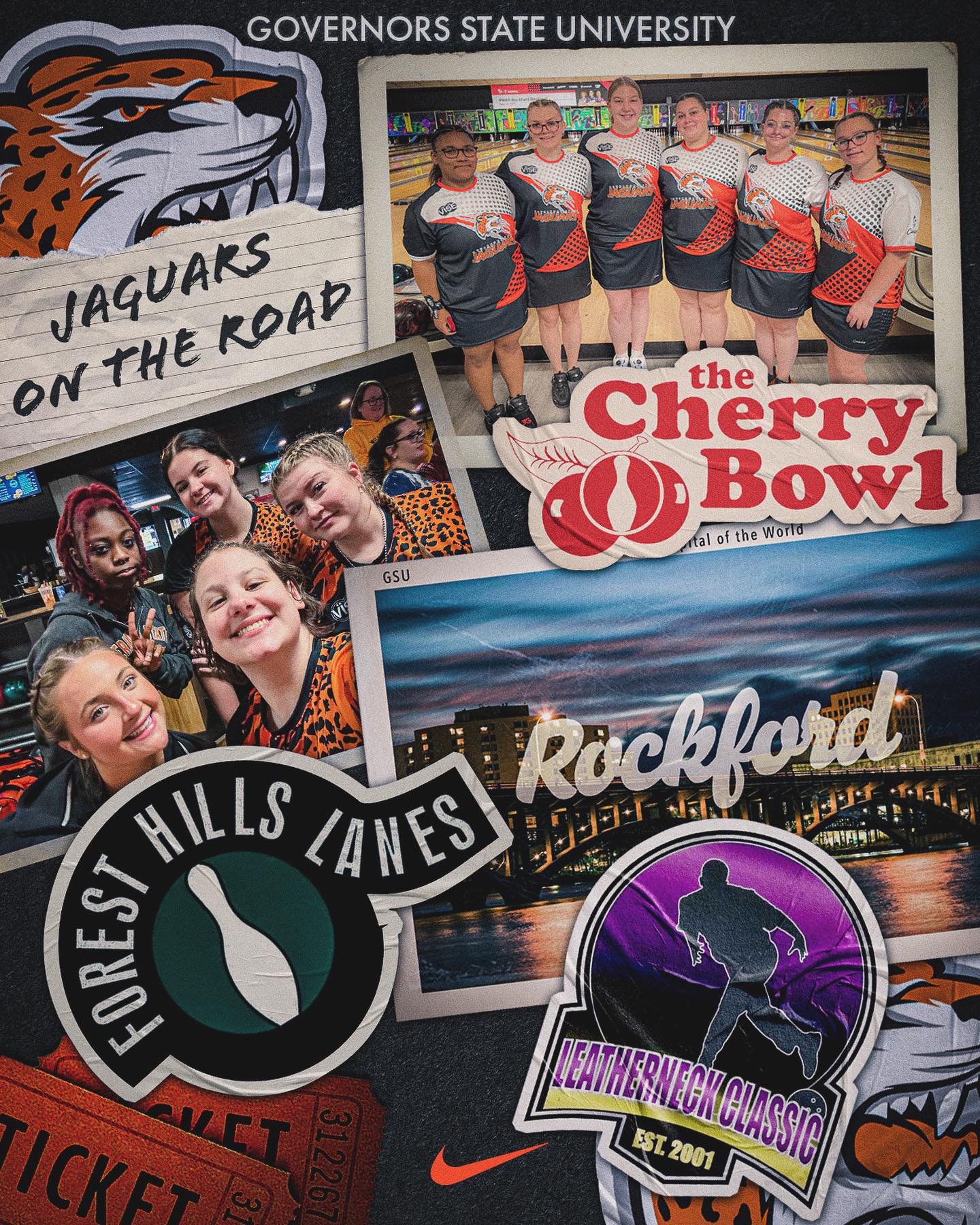 Jaguars Women Bowling Great Weekend Tournament at Cherry Bowl! Finish 8th of 28 Teams -