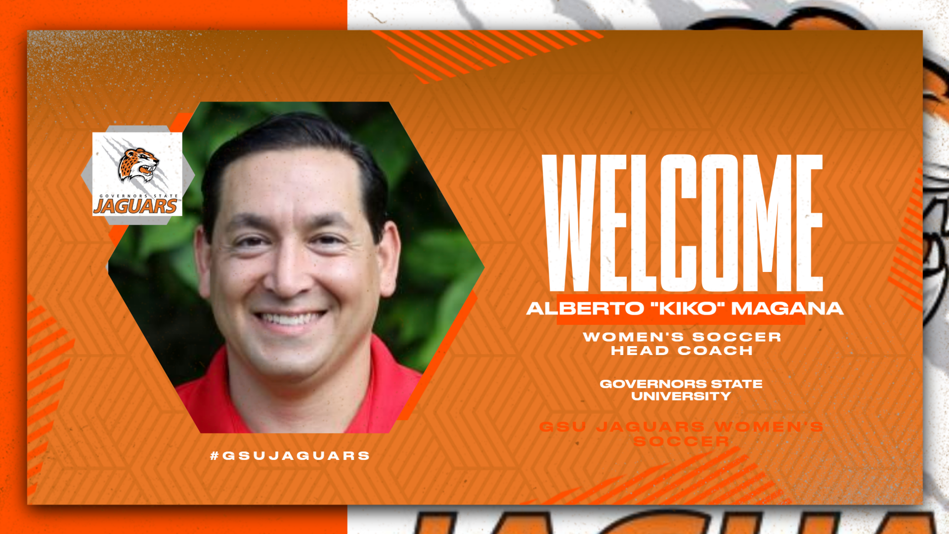 New GSU Women's Soccer Head Coach Alberto "Kiko" Magana starts with the Jaguars April 1.