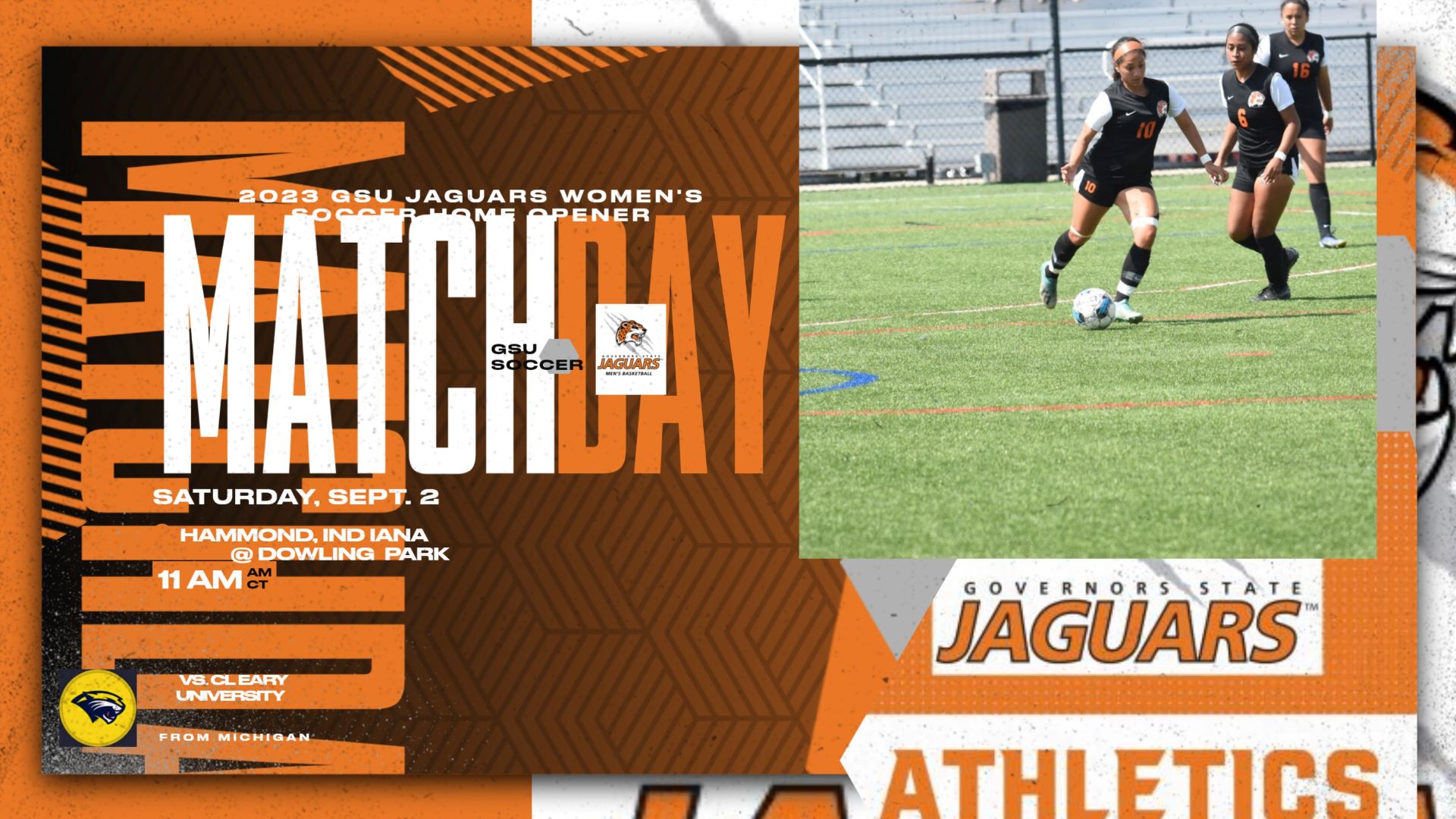 GSU Women's Soccer 2023 Home Opening Match Saturday 11 A.M. in Hammond, Indiana, Dowling Park.
