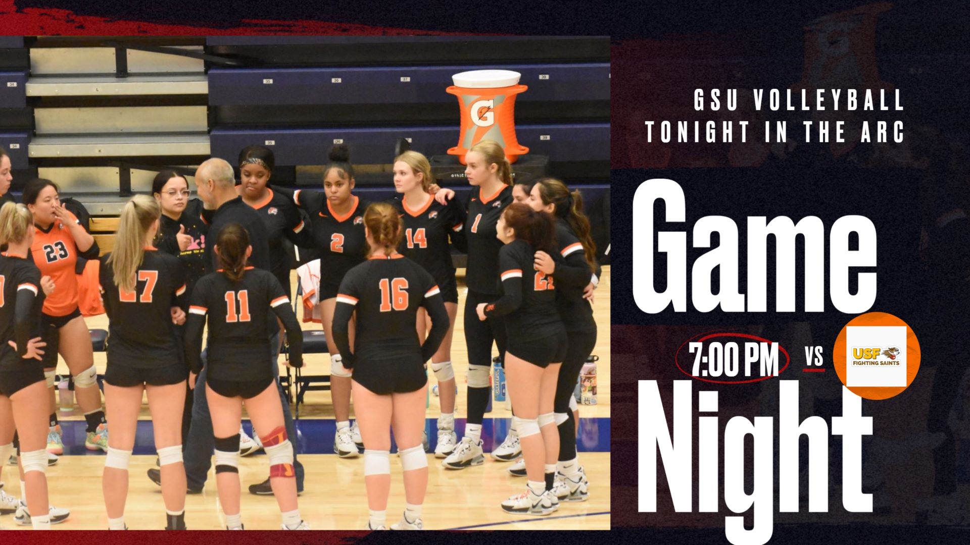 GSU JAGUARS VOLLEYBALL HOME MATCH TONIGHT VS. ST. FRANCIS, 7 PM IN THE ARC