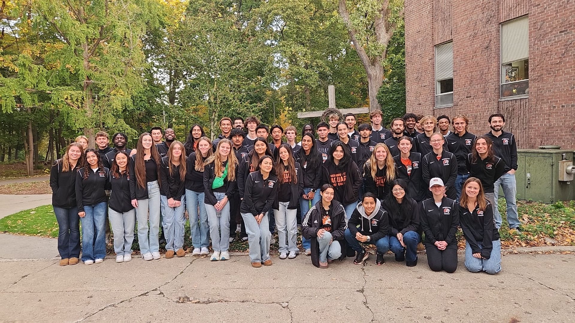GovState men's and women's cross country teams pictured at the Great Lakes Challenge Meet in Michigan Oct. 25. The Jaguars are now in preparation for the 2025 CCAC Conference Championships, Saturday Nov. 8 in Bourbonnais, IL.